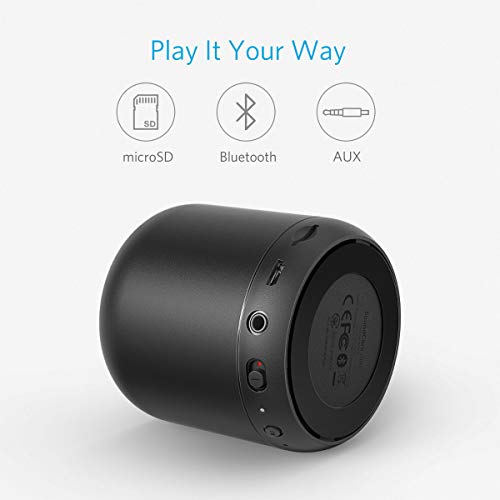 Anker Altavoz Bluetooth, Soundcore Mini, Super Altavoz portátil con 15 Horas de reproducción, Rango de 20 Metros Bluetooth, Bajos mejorados, Funciona con iPhone, iPad, Samsung, Nexus, HTC y más