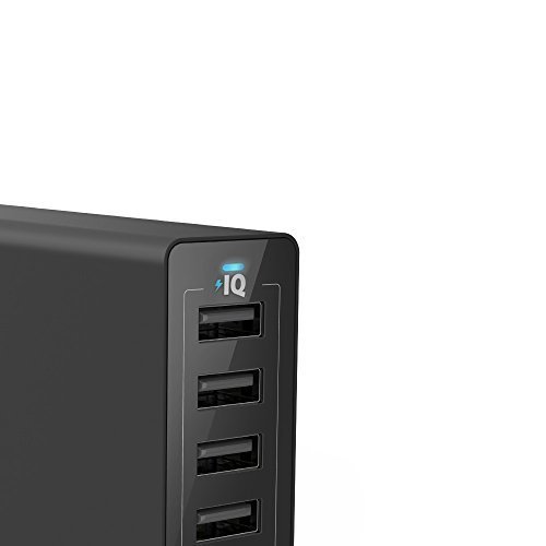 Anker Cargador USB Charging Hub (60W, 6 Puertos USB, Tecnología PowerIQ) para iPhone 6s / 6 / 6 Plus, iPad Air 2 / mini 3, Galaxy S6 / Edge / Plus, Note 5, Xiaomi, BQ y muchos más.