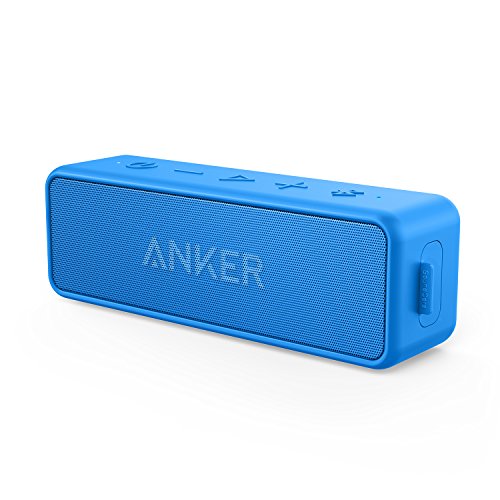 Anker SoundCore 2 Altavoz Bluetooth Portátil, Altavoz inalámbrico Impermeable con Mejores Bajos, 24 Horas de Reproducción, IPX7, Micrófono Incorporado, para iPhone, Samsung