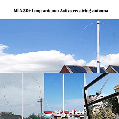 Antena de Bucle MLA-30+,500kHz - 30MHz Antena receptora Activa portátil,Antena de Bucle de Onda Corta y Media direccional a Prueba de Lluvia de bajo Ruido para SWL Ham