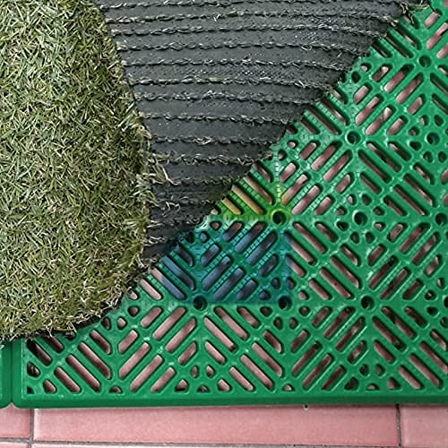 ANTIHUMEDADES Suelo Polipropileno en Losetas de Plástico para jardín, Piscina, terrazas, vestuarios 30x30cm (Verde)
