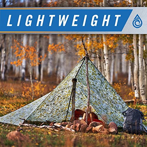 Aqua Quest Lona Safari – 100% impermeable ligero SilNylon Bushcraft refugio para acampar – 10 x 7, 10 x 10, 13 x 10, 20 x 13 Oliva Drab o Camo (kit de oliva, 3 x 2 m)