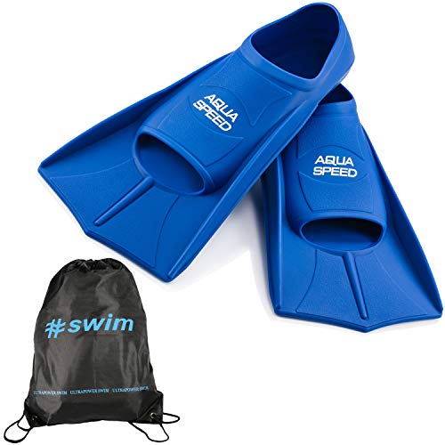 Aqua Speed Fusion Aletas largas de natación para Adultos y niños + ULTRAPOWER #Swim | azul/11 | Tamaño: 41/42