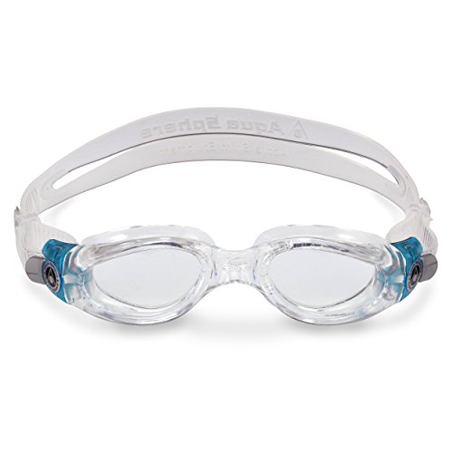 Aqua Sphere Kaiman Compact Gafas de natación, Unisex, Transparente y Turquesa, Talla única