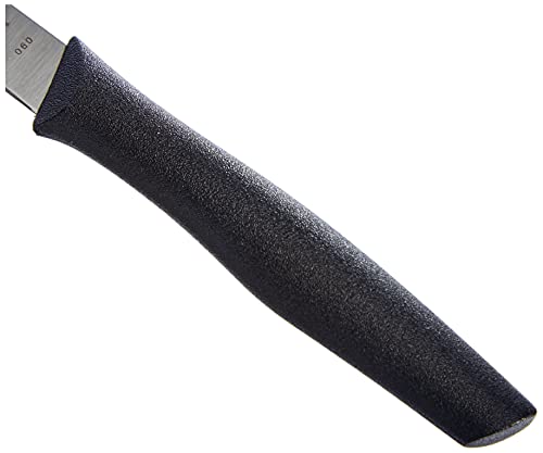 Arcos Serie Nova, Cuchillo Mondador, Hoja de Acero Inoxidable de 70 mm, Mango de Polipropileno Color Negro