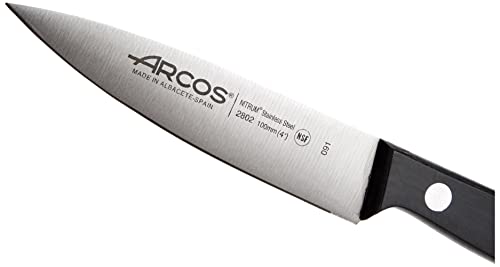 Arcos Serie Universal, Cuchillo Cocinero, Hoja de Acero Inoxidable Nitrum 100 mm, Mango de Polioximetileno, POM Color Negro