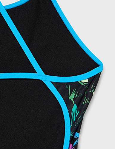 ARENA Bañador 1P Multicolour Webs Swim Pro Traje De Baño, Mujer, Turquoise/Multi, 38