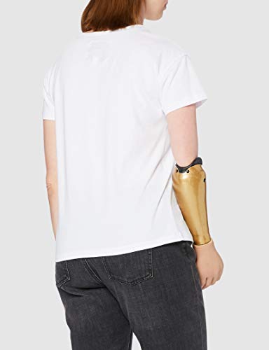 Armani Exchange Icon Project T Camiseta, Blanco (White W/Black Print 5100), Small para Mujer