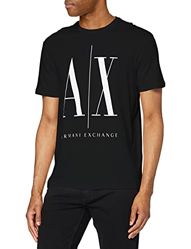 Armani Exchange Icon T Camiseta, Negro (Black 1200), X-Large para Hombre