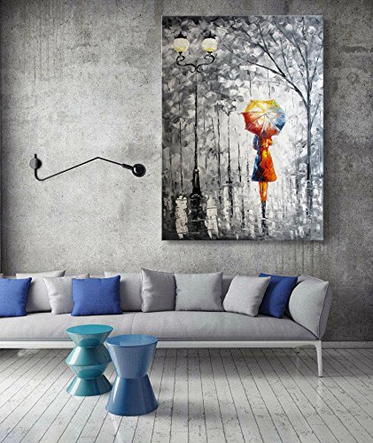 Arte HD enmarcado estampados de pintura al óleo sobre lienzo, dama lienzo pared bajo el paraguas de la sala de estar dormitorios adornos pared decoración 12x16inch 1pc (los 30x40cm)