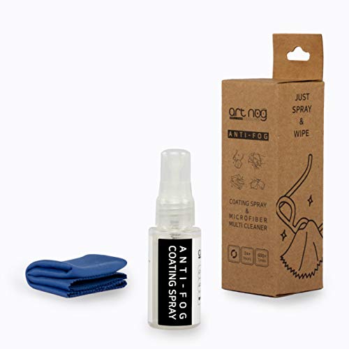 ARTNOG Spray Kit Detergente con Solución Antivaho para gafas y visera incluso llevando mascarillas