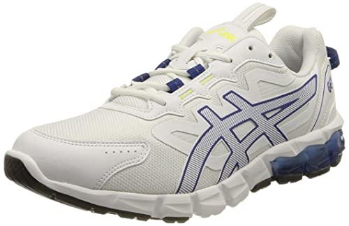 Asics Gel-Quantum 90, Running Shoe Hombre, White/Monaco Blue, 44.5 EU