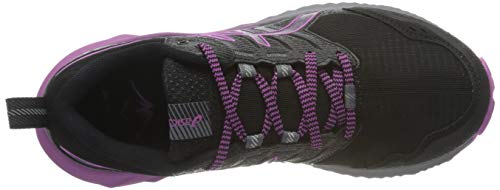 Asics Gel-Trabuco 9 G-TX, Trail Running Shoe Mujer, Black/Digital Grape, 37.5 EU