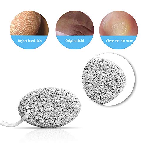 ATOMUS 2 Pcs Natural Pumice Stone Feet Care Cornea Hard Skin Removal for Feet and Hands Natural Foot Scrub to Remove Dead Skin (white)