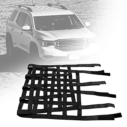 AUTUUCKEE Red de carga de malla superior para el techo, accesorios para hamaca exterior de almacenamiento compatible con Je-ep Wrang-ler (negro)