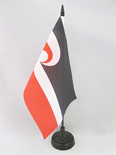 AZ FLAG Bandera de Mesa Maori 21x14cm - BANDERINA de DESPACHO DE Nueva Zelanda 14 x 21 cm