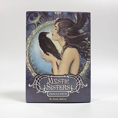 BaiAiYing Libro guía y Tarot de Mystic Sisters,Mystic Sisters Tarot,with Bag,Deck Game