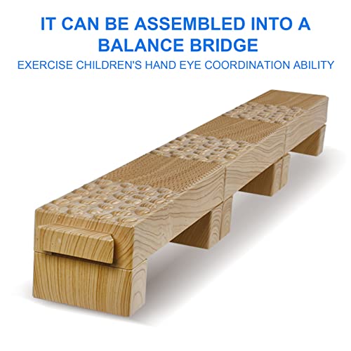 Balance Wooden Training Toy, Furniture Balance Board For Child Play Gym and Massage The Soles of The Feet, Exercise Your Child'S Balance (Fresh Wood Color)