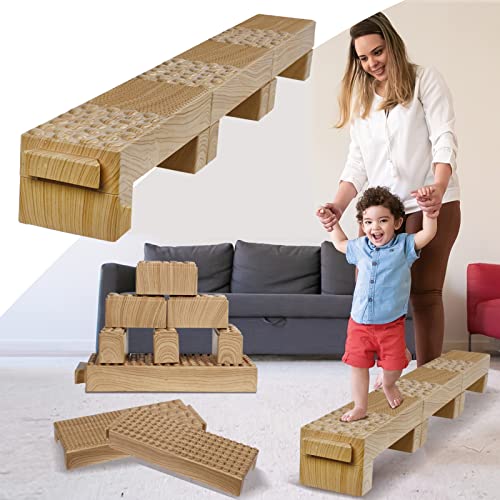Balance Wooden Training Toy, Furniture Balance Board For Child Play Gym and Massage The Soles of The Feet, Exercise Your Child'S Balance (Fresh Wood Color)