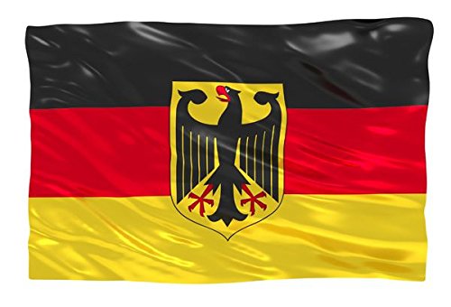 Banderas de aricona – bandera de alemania con águila federal, resistente a la intemperie con 2 ojales de metal - bandera nacional alemana 90 x 150 cm