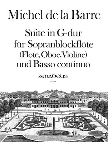 BARRE M. - Suite en Sol Mayor para Flauta de Pico Soprano (Flauta) (Oboe) (Violin) y Piano