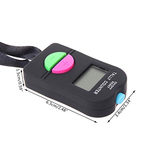 Beikalone - Contador deportivo digital pequeño para golf, contador manual, contador para sumar y restar, 2 unidades