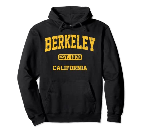 Berkeley California CA Estilo atlético vintage estatal Sudadera con Capucha