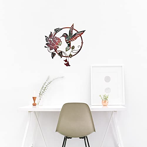 BESPORTBLE 3D colibrí pájaro decoración de pared de metal para puerta, decoración de pared vintage de hierro para colgar en la pared, casa de campo, decoración Shabby Chic