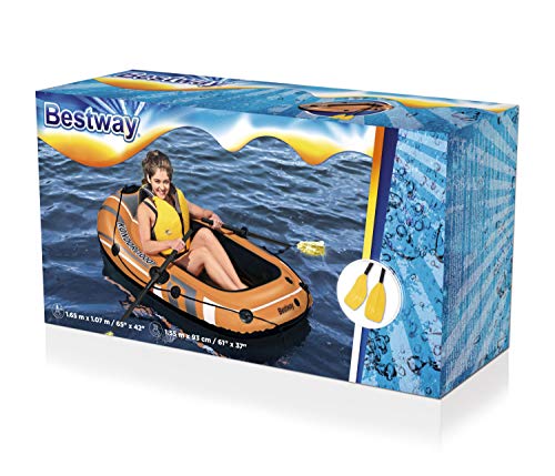Bestway Kondor 1000-Set de 1,55 m x 93 cm Barcos, Juventud Unisex, Naranja, 1.55m x 93cm