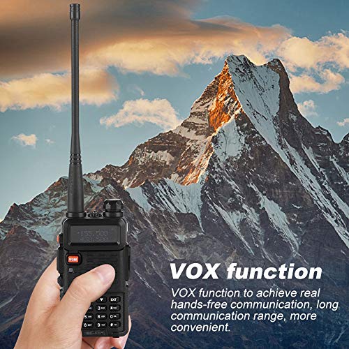 BF-F8 + Nueva actualización walkie talkie UHF VHF banda dual transceptor de largo alcance para exteriores, con función VOX y linterna(EU)