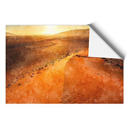 Big Box Art Póster de la pintura del desierto en Namibia, A2 (59,4 x 42 cm), marrón, crema, marrón