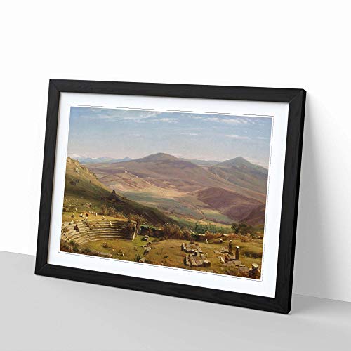 Big Box Art T.W. Whittredge-Cuadro Enmarcado, diseño de montañas de Tosculum y Albano, Color Negro, A2 (62 x 45 cm)