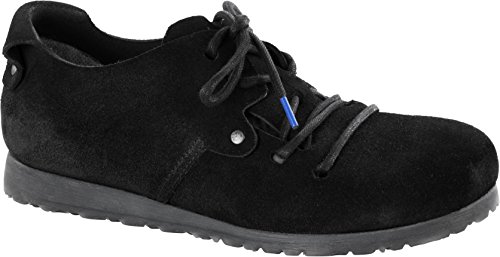 BIRKENSTOCK Montana Plus - Zapatos con cordones para mujer, piel aterciopelada, color negro, color Negro, talla 42 EU