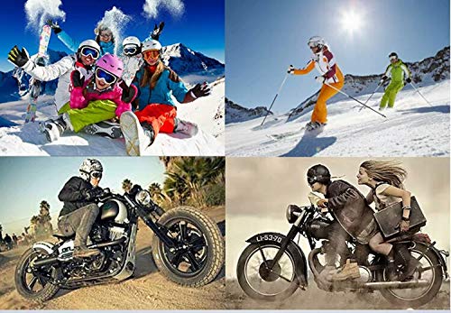 BJ-SHOP Gafas de Esqui,Gafas y Mascaras Hombres Mujeres Gafas de Sol para Montar al Aire Libre Monopatín Gafas a Prueba de Polvo Gafas de Motocross de Peso Ligero Ajustable