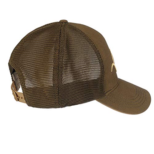 Blaser Gorra de caza de malla marrón – Gorra de caza con logotipo bordado – Gorra de béisbol para cazadores y cazadores – Gorra de camionero para hombre y mujer