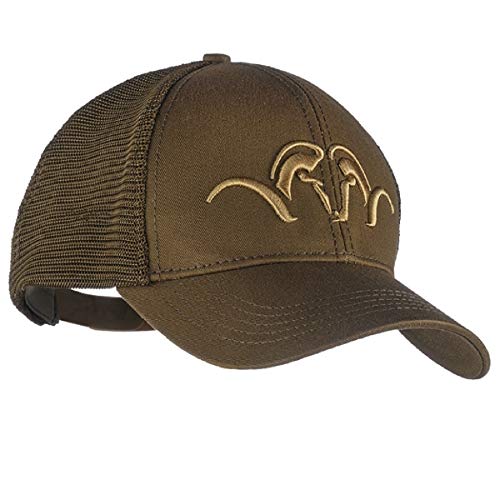 Blaser Gorra de caza de malla marrón – Gorra de caza con logotipo bordado – Gorra de béisbol para cazadores y cazadores – Gorra de camionero para hombre y mujer