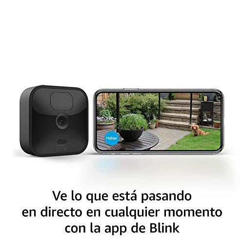 Blink Outdoor Cámara de seguridad HD (1 cámara) + Echo Show 5 (2.ª generación, modelo de 2021), Antracita