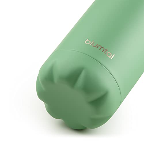 Blumtal Botella de Agua de Acero Inoxidable - Botella Témica sin BPA, Termo con pared Doble Aislamiento, Verde Verano, 500ml