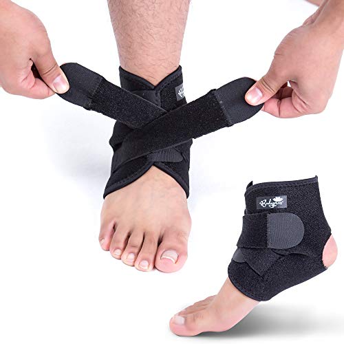 Bodyprox Dispositivos ortopédicos de soporte para el tobillo, manga de neopreno transpirable, envoltura ajustable!