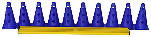 Boje Sport Set de 5 Unidades de obstáculos para el Entrenamiento de la coordinación, Amarillo-Azul - 10x MZK23b 5X 100y