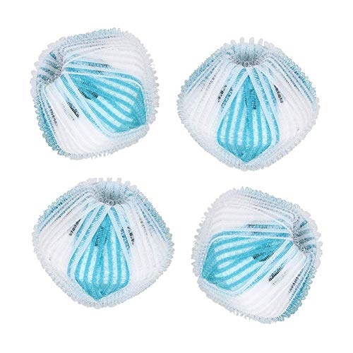 Bola de lavandería, 6 piezas Lavadora Eliminación de pelusas de cabello Bola de lavandería Ropa de limpieza Herramienta de bola Azul + Blanco