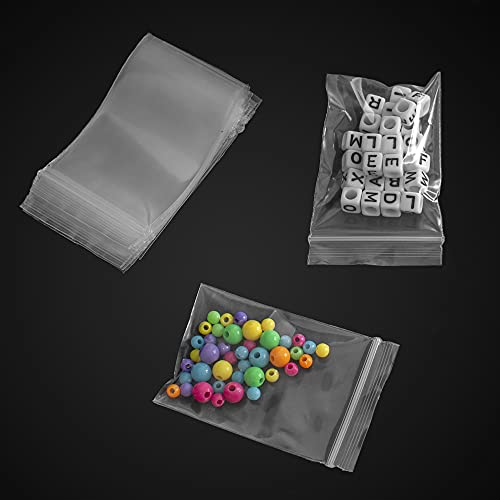 Bolsas Plastico Transparente Zip Pequeñas Reutilizable Cierre Bag Caramelos de Alimentos la Joyería Almacenamiento Cocina Engrosamiento y Duradero 15x22cm 100pcs