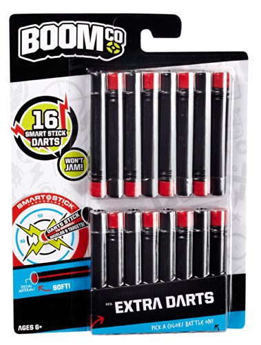 BOOMCO - Dardos Extra, Color Negro y Rojo (Mattel BGY57)