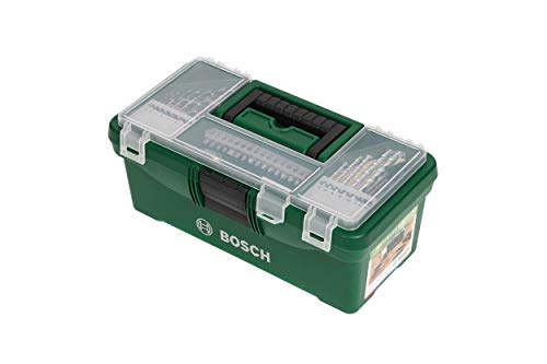 Bosch Caja de herramientas básica con 73 accesorios y complementos de bricolaje, para madera, piedra y metal, bricolaje, accesorios para herramientas de perforación y atornillado