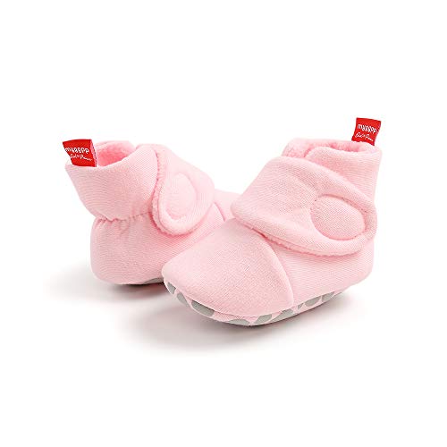 Botas de Bebé Niña Botines Suaves con Suela Antideslizante Bebés Niños Botas Invierno Cálido y Acogedor Zapatos para Caminar Bebés Zapatos para Cuna 0-18 Meses