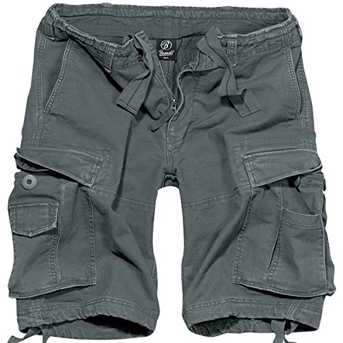 Brandit Vintage Shorts Basic Pantalones Cortos, Negro, M para Hombre