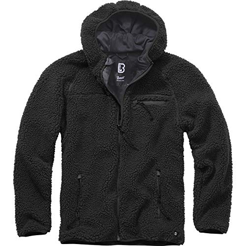 Brandit Worker-Chaqueta de Forro Polar Jacket, Schwarz, L para Hombre