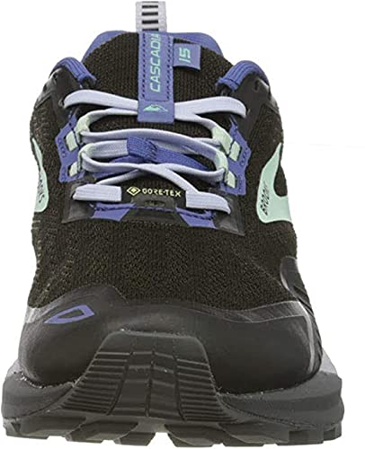 Brooks Cascadia GTX 15, Zapatillas para Correr Mujer, Black Marlin Blue, 38.5 EU