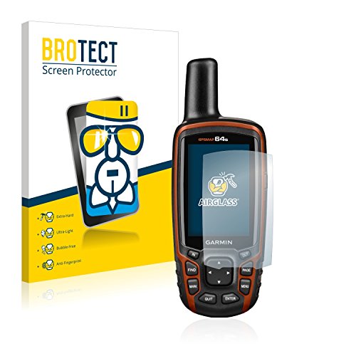 BROTECT Protector Pantalla Cristal Compatible con Garmin GPSMAP 64s Protector Pantalla Vidrio - Dureza Extrema, Anti-Huellas, AirGlass