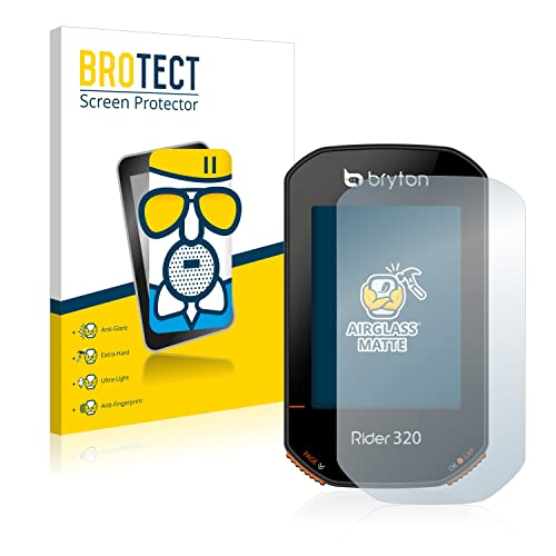 BROTECT Protector Pantalla Cristal Mate Compatible con Bryton Rider 320 Protector Pantalla Anti-Reflejos Vidrio, AirGlass